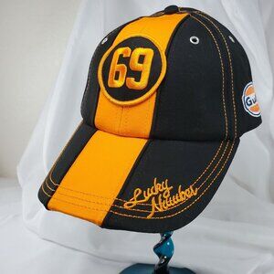 Vintage Gulf 69 Lucky Number Cap Spirit of Racing Baseball Cap Black Orange